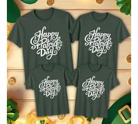 T-shirt maglietta Family Happy Funny St. Patrick's Day Irish Green Parade...