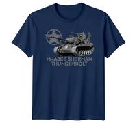 T-shirt maglietta Family M4A3E8 Sherman Thunderbolt D-Day 1944 storia della...