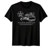 T-shirt maglietta Family M4A3E8 Sherman Thunderbolt D-Day 1944 storia della...