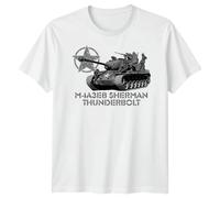T-shirt maglietta Family M4A3E8 Sherman Thunderbolt D-Day 1944 storia della...