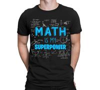 T-shirt maglietta Funny Math Is My Superpower Equations Formulas da uomo...