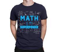 T-shirt maglietta Funny Math Is My Superpower Equations Formulas da uomo...