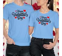 T-shirt maglietta Happy Valentines Day idee outfit cuori abbinati #VD