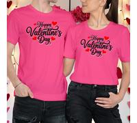 T-shirt maglietta Happy Valentines Day idee outfit cuori abbinati #VD