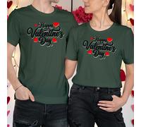 T-shirt maglietta Happy Valentines Day idee outfit cuori abbinati #VD