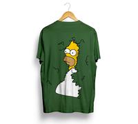 T-Shirt Maglietta Homer Simpson Divertente Cespuglio Tshirt Verde S M L XL XXL