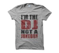 T-Shirt Maglietta I'm the DJ not JukeBox Disco DeeJay EDM bianca grigia S M L XL