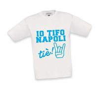 T-Shirt Maglietta Maglia Bambino Io Tifo Napoli Tie'