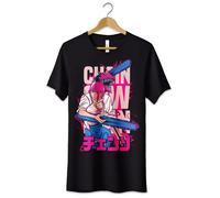 T-Shirt Maglietta Makima e Denji Chainsaw Man Tshirt Anime Uomo Donna Bambino
