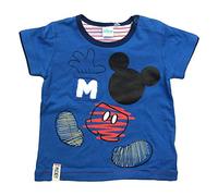 T-SHIRT MAGLIETTA MANICHE CORTE TOPOLINO MICKEY MOUSE DISNEY NEONATO BAMBINO SUN CITY TAGLIE 12/36 MESI - SE0076BLU