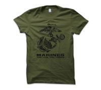 T Shirt Maglietta Marines The Few The Proud Ispirata Army Militare Vintage Uomo