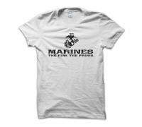 T Shirt Maglietta Marines The Few The Proud Tribute Army Militare Vintage Uomo C