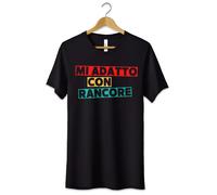 T-Shirt Maglietta Mi Adatto con Rancore Frase Divertente Tshirt Uomo Donna Bimbo