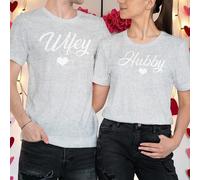 T-shirt maglietta "moglie" e "marito" abbinata coppia idee outfit San...