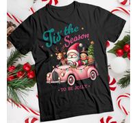 T-shirt maglietta natalizia Babbo Natale in auto da uomo e donna #MC