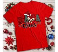 T-shirt maglietta natalizia divertente brutta da donna mamma Babbo Natale...