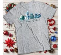 T-shirt maglietta natalizia Winter Vibes Wonderland Snowman #MC