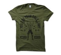 T-Shirt Maglietta No Limit Gold Spartan Building Crossfit Fitness Animal Gym