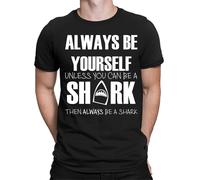 T-shirt maglietta oversize Always be a Shark da uomo unisex donna #E2