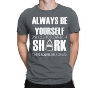 T-shirt maglietta oversize Always be a Shark da uomo unisex donna #E2