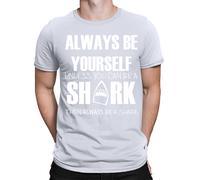 T-shirt maglietta oversize Always be a Shark da uomo unisex donna #E2
