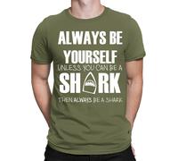 T-shirt maglietta oversize Always be a Shark da uomo unisex donna #E2