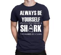 T-shirt maglietta oversize Always be a Shark da uomo unisex donna #E2