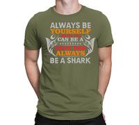 T-shirt maglietta oversize Always be a Shark da uomo unisex donna #E3
