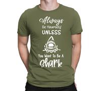 T-shirt maglietta oversize Always be a Shark da uomo unisex donna #E5