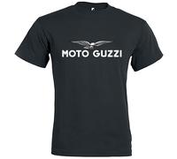 T-Shirt Maglietta per Motoguzzi Fan Club Tshirt Moto Guzzi Bianca Rossa Nera