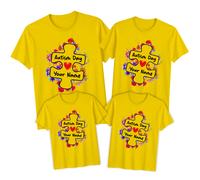 T-Shirt Maglietta Personalizzata Family Puzzle Pezzo Giornata della...