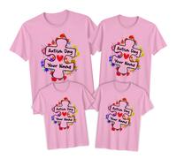 T-Shirt Maglietta Personalizzata Family Puzzle Pezzo Giornata della...