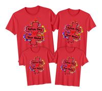 T-Shirt Maglietta Personalizzata Family Puzzle Pezzo Giornata della...