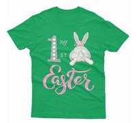T-shirt maglietta personalizzata My First Easter Cute Bunny Family Matching...