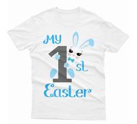 T-shirt maglietta personalizzata My First Easter Cute Bunny Family Matching...