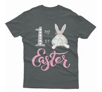 T-shirt maglietta personalizzata My First Easter Cute Bunny Family Matching...