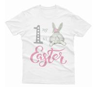 T-shirt maglietta personalizzata My First Easter Cute Bunny Family Matching...