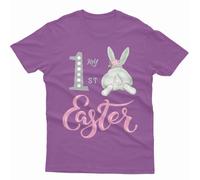T-shirt maglietta personalizzata My First Easter Cute Bunny Family Matching...