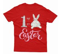 T-shirt maglietta personalizzata My First Easter Cute Bunny Family Matching...