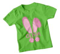 T-Shirt Maglietta Personalizzata Ragazze Orecchie Coniglietto Olivia Happy...