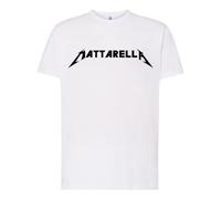 T-Shirt Maglietta Presidente Mattarella Parodia Tributo Divertente Ironica Politica Satirica Stile Metal Idea Regalo Uomo Donna (IT, Testo, XL, Regular, Regular, Bianco)