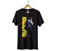 T-Shirt Maglietta Pulp Fiction Vincent Vega Tshirt Tarantino Nera S M L XL XXL
