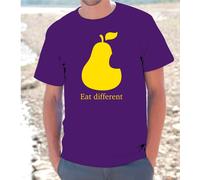 T-shirt maglietta S - M - L - XL "EAT DIFFERENT" PEAR APPLE I-PHONE UOMO DONNA