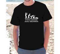 T-SHIRT MAGLIETTA S - M - L - XL EVOLUZIONE della SBORNIA UOMO DONNA UNISEX