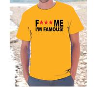 T-SHIRT MAGLIETTA S - M - L - XL " FUCK ME I'M FAMOUS " DAVID GUETTA DANCE