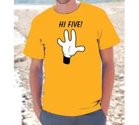 T-SHIRT MAGLIETTA S - M - L - XL "HI FIVE" FUNNY HOT DIVERTENTE CINQUE