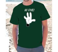 T-SHIRT MAGLIETTA S - M - L - XL "HI FIVE" FUNNY HOT DIVERTENTE CINQUE