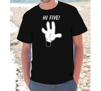 T-SHIRT MAGLIETTA S - M - L - XL "HI FIVE" FUNNY HOT DIVERTENTE CINQUE