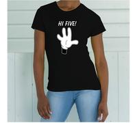 T-SHIRT MAGLIETTA S - M - L - XL "HI FIVE" FUNNY HOT DIVERTENTE CINQUE