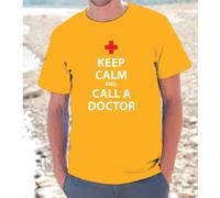 T-SHIRT MAGLIETTA S - M - L - XL KEEP CALM AND CALL A DOCTOR UOMO DONNA
